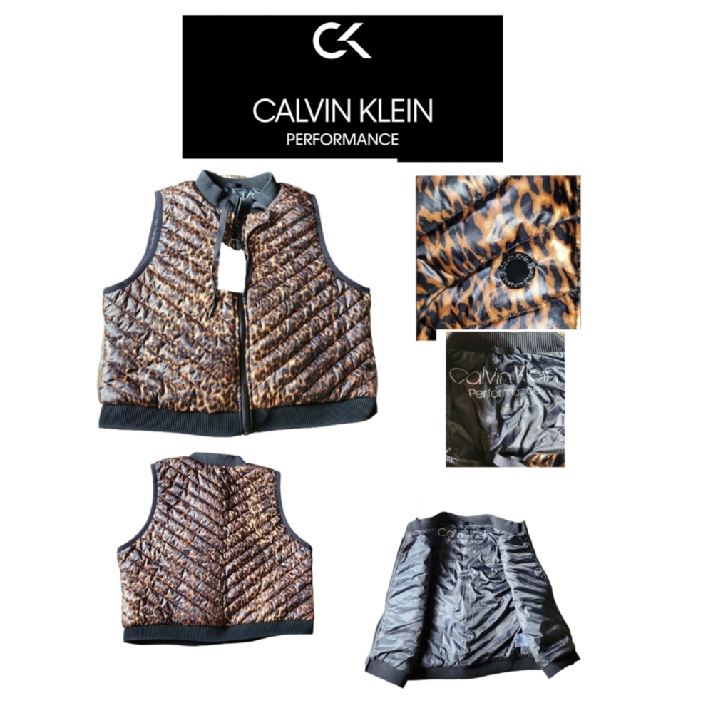 Calvin Klein Performance Leopard Print Puffer Ves… - image 2